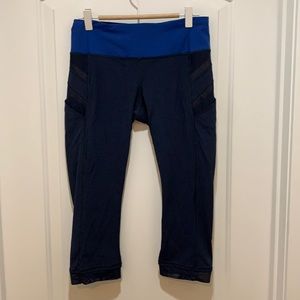 Lululemon Illumina crop inkwell and rugged blue